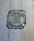 Clear Pressed Glass Ashtray-Klondike Pattern