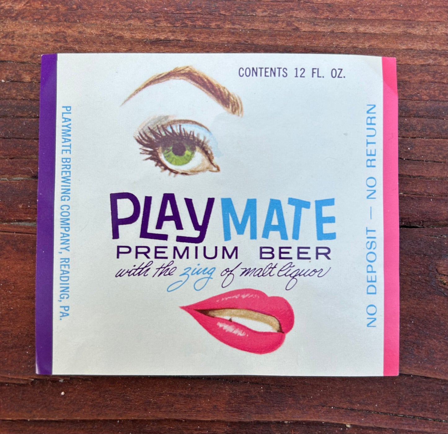 Playmate Beer Bottle Label