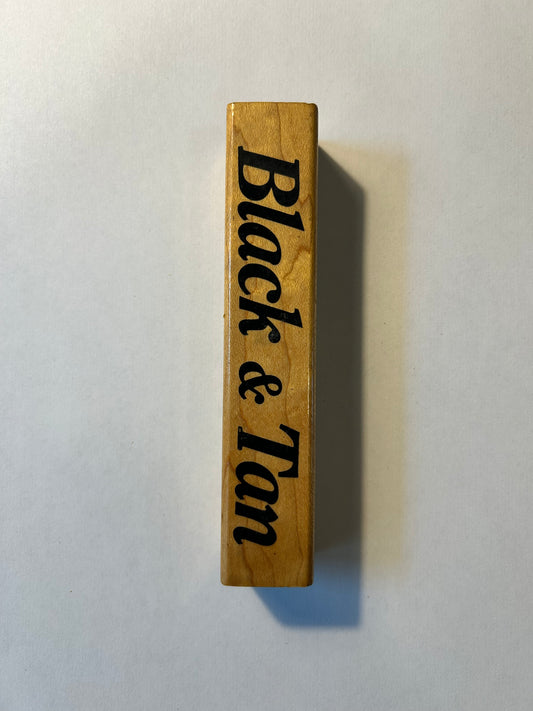 Yuengling Black and Tan 4 sided Wooden Tap Handle 5”