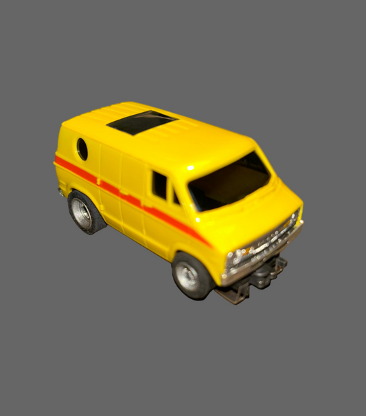 AFX Dodge Van Slot Car-Yellow