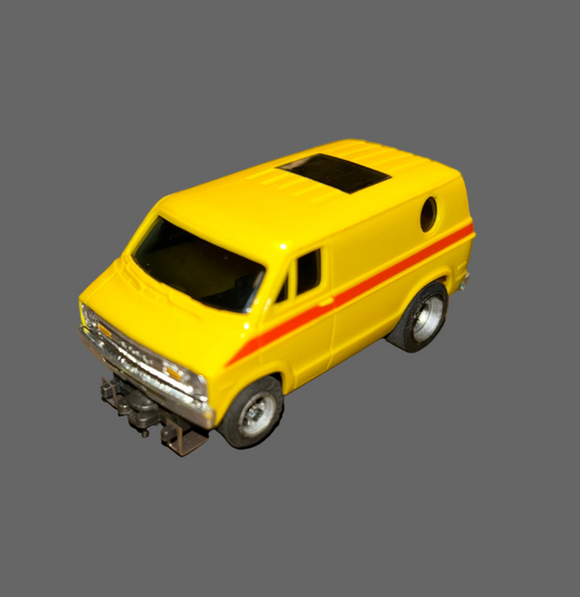 AFX Dodge Van Slot Car-Yellow