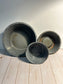 3 Pc. Gray Splatter Enamelware Bowls