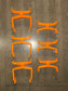 Aurora/AFX Track Supports 6 pc. Orange