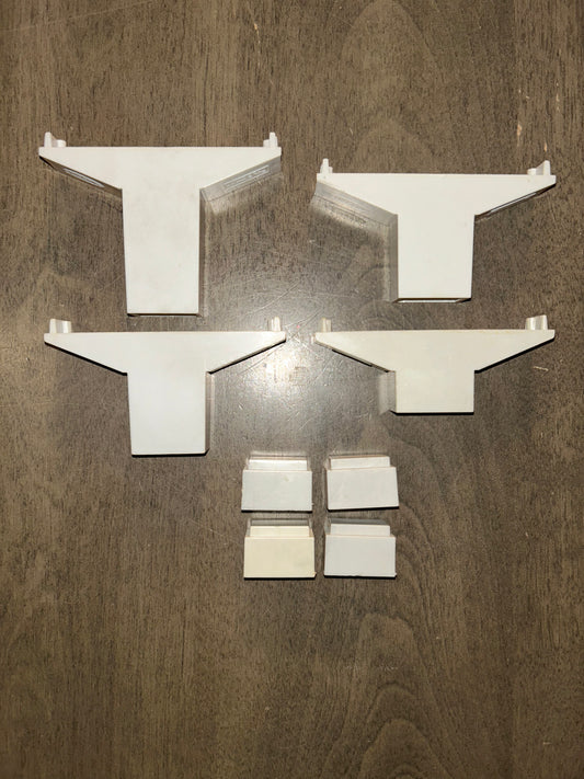 Aurora/Model Motoring Trestle Piers and Extension Beams-8 pc. Gray