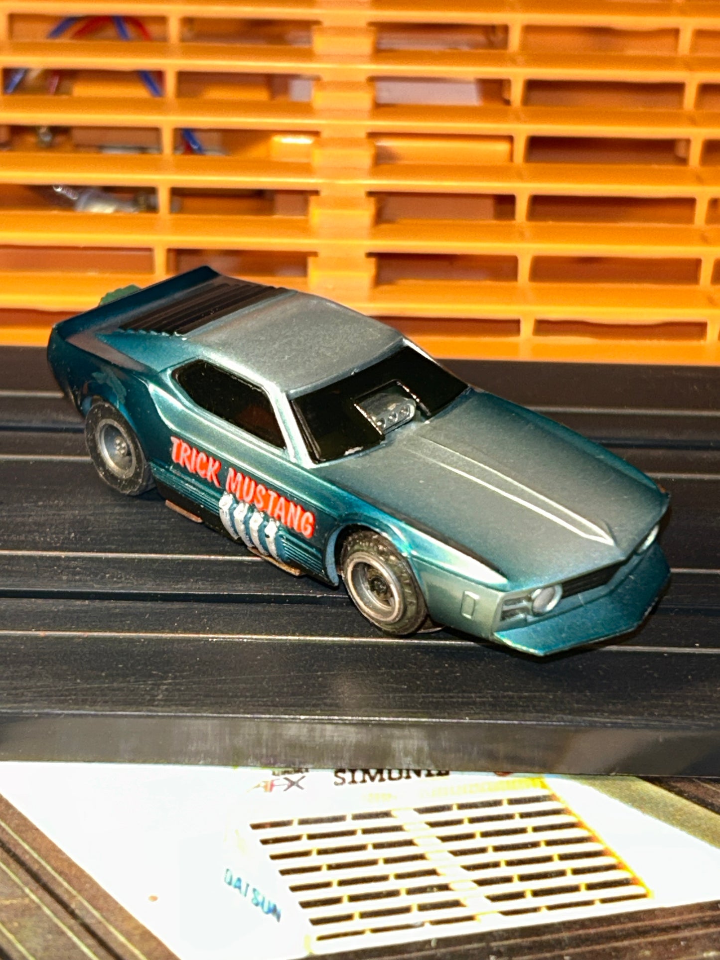 Tyco Trick Mustang Slot Car