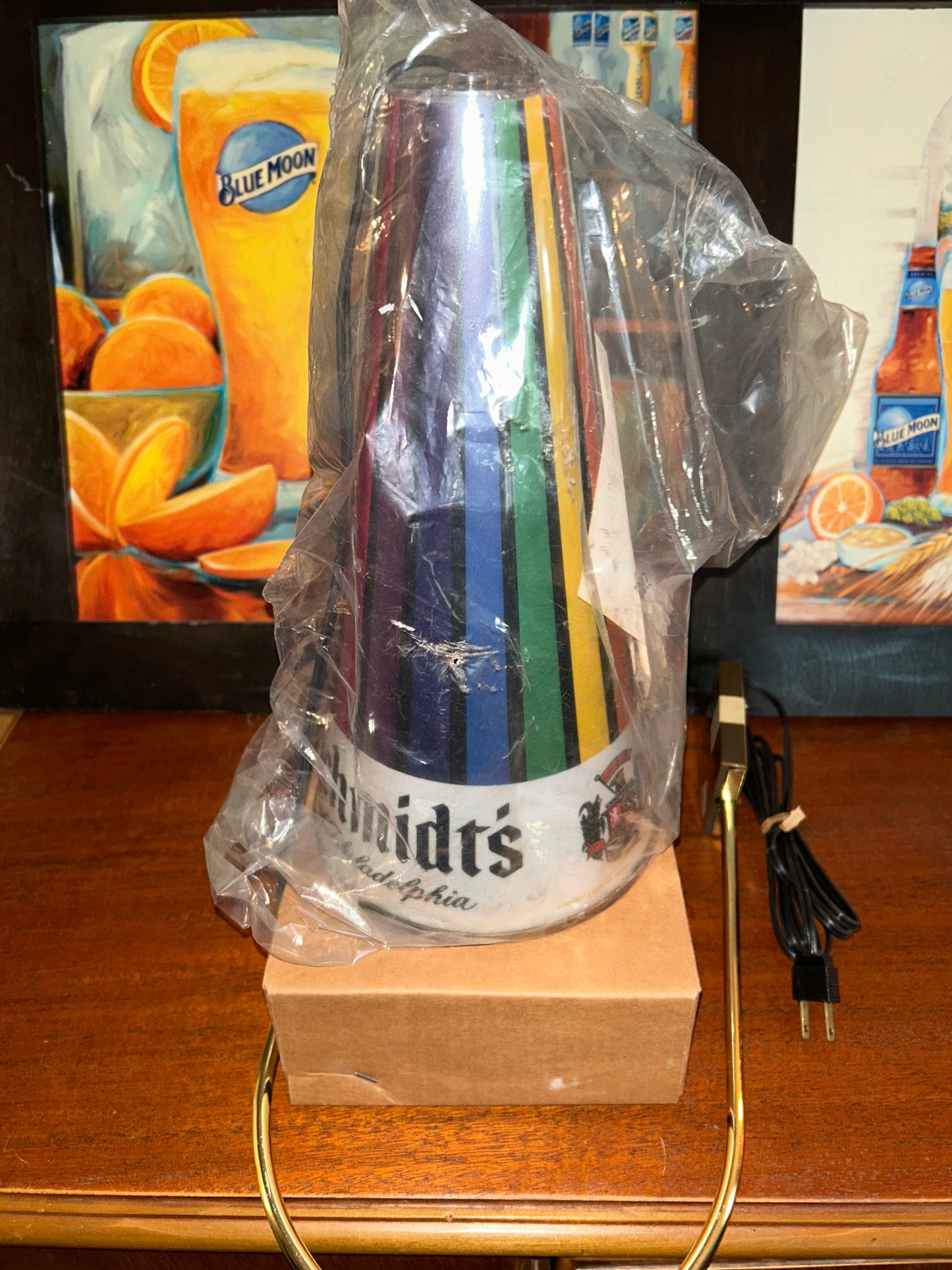 Schmidt’s Beer Hanging Rainbow Light-NOS