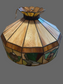 Slag Glass Shade w/Light Fixture