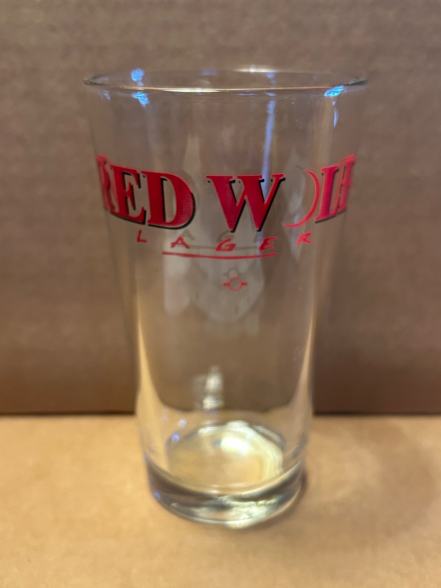 Red Wolf Lager Beer Glass