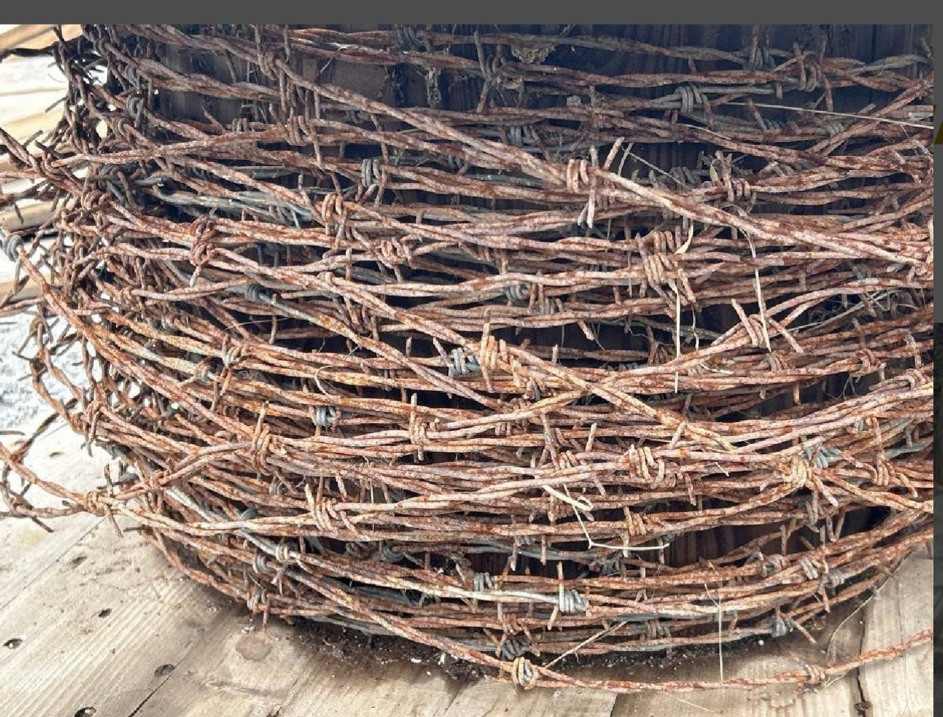 Barbed Wire on Wood Spool