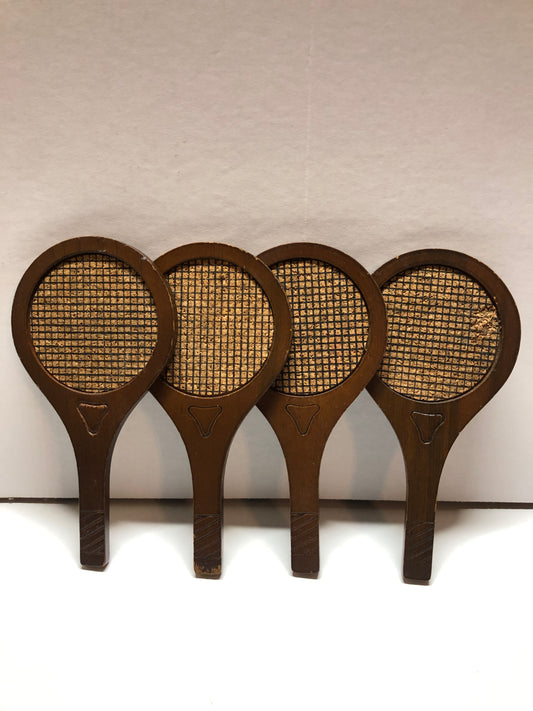 Tennis Racket Coaster Set