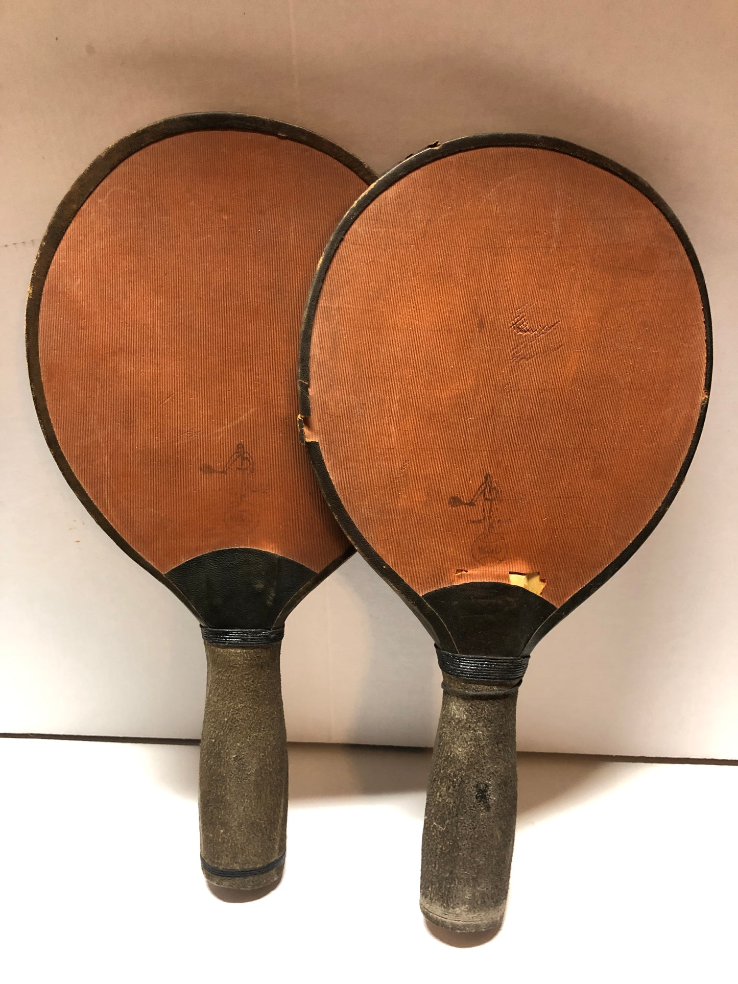 Table Tennis Paddle with Faux Leather Trimmed Blade