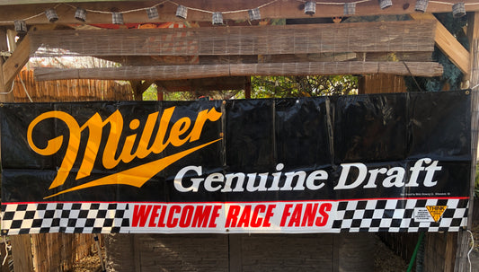 Miller Genuine Draft Welcome Race Fans Banner
