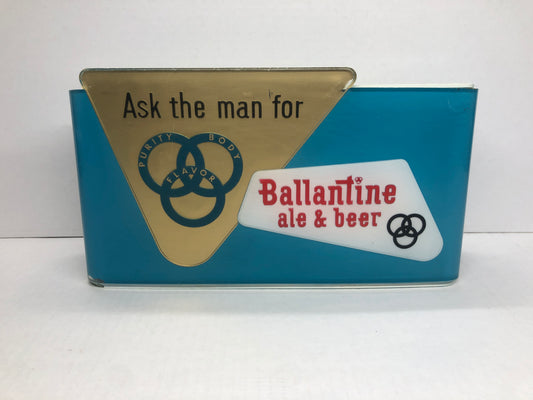 Ballantine Ale and Beer Straw and Swizzle Stick Caddy
