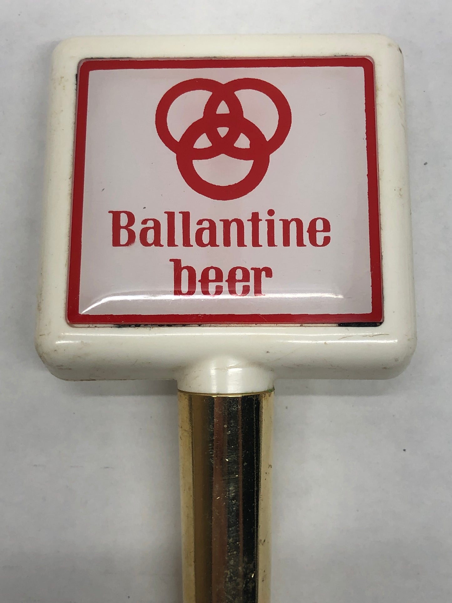 Ballantine Beer Tap Knob-Plastic, Gold Stem