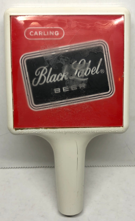 Black Label Beer Tap Handle-White/White Stem