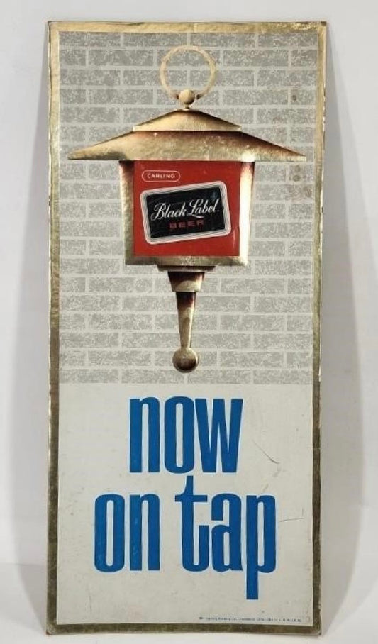 Black Label “Now on Tap” Cardboard sign