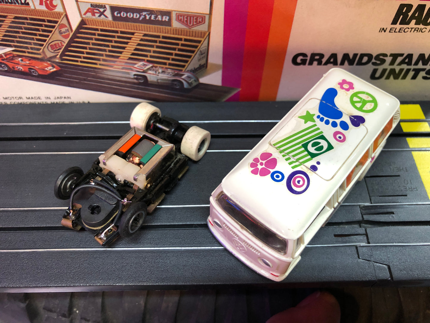 Tyco VW Love Bus Slot Car