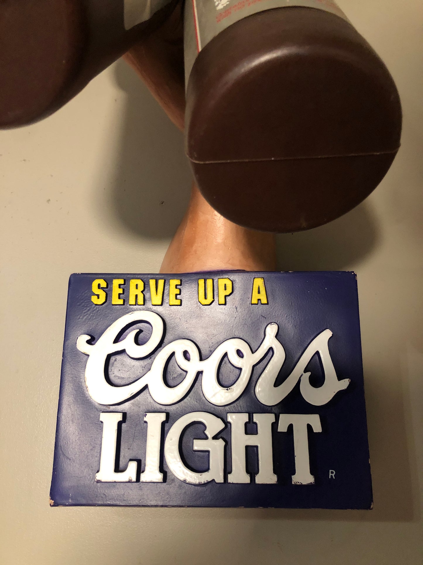 Coors Light Advertising Display-Hand w/2 Bottles