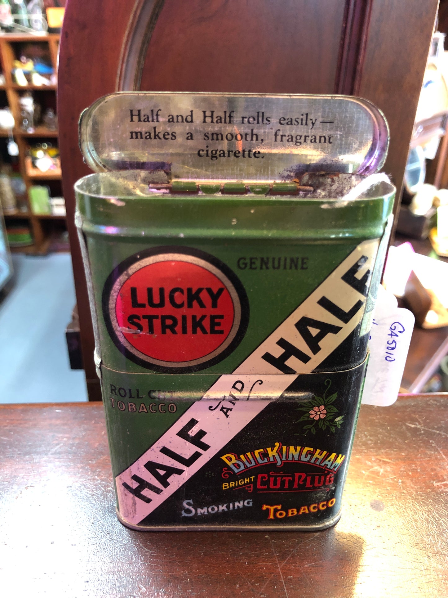 Half and Half Lucky Strike Buckingham Cut Tobacco Tin