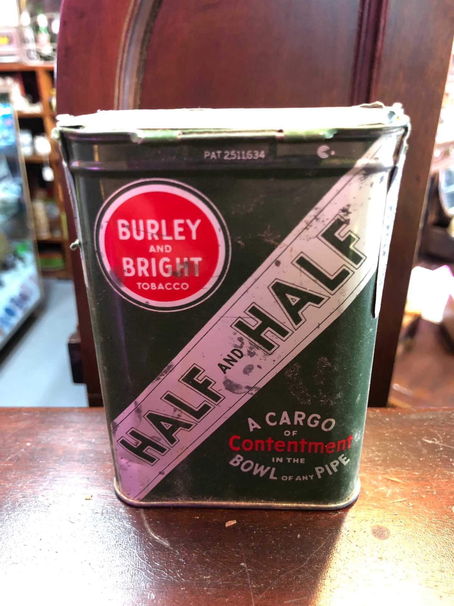 Half and Half Burley and Bright Bowl/Pipe Tobacco Tin