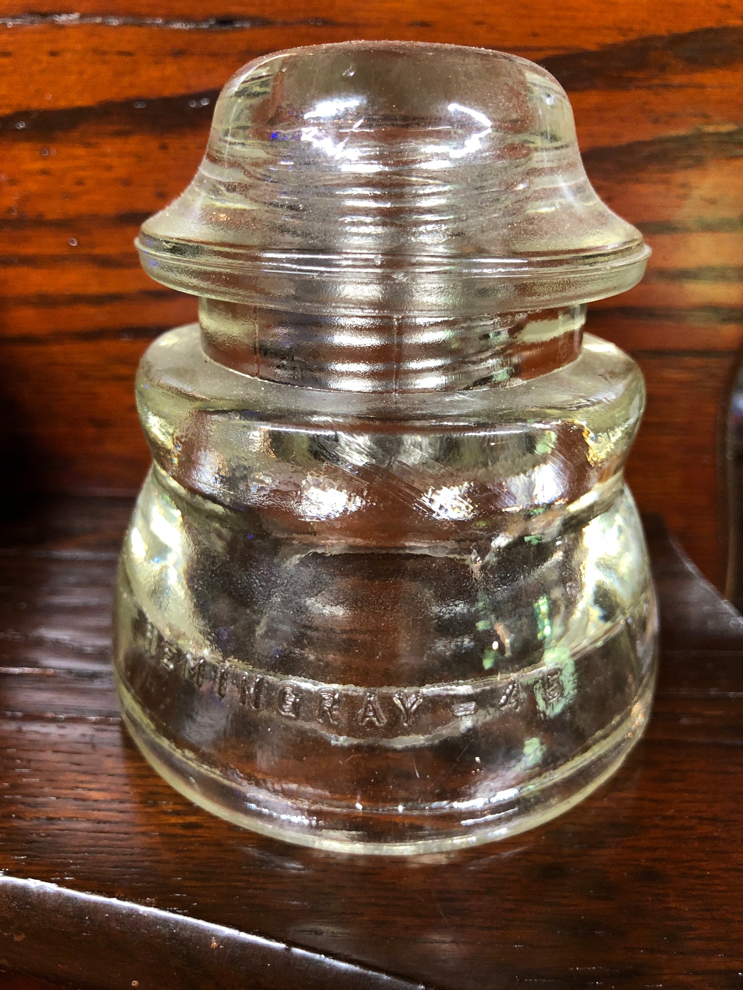 Hemingway #45 Glass Insulator-Clear