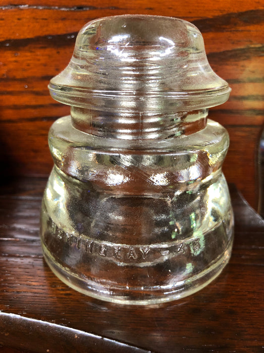 Hemingway #45 Glass Insulator-Clear