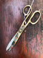 Toledo Gold Tone Embossed Scissors