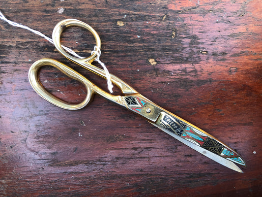 Toledo Gold Tone Embossed Scissors