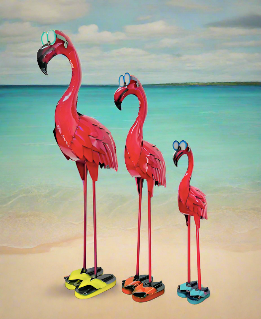 46"Flamingo W/Sunglasses & Flip Flops
