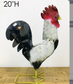 20" White & Black Rooster