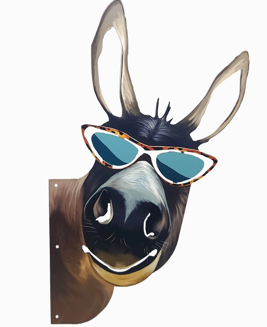 Peeking donkey W/Shades