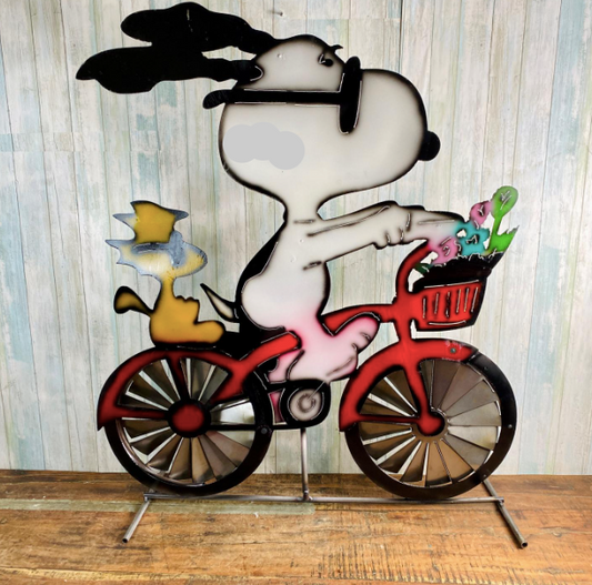 Snoopy On Bike