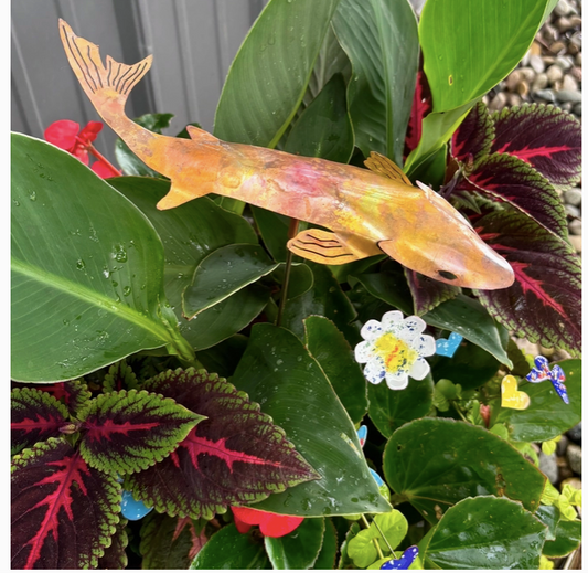 Natural Copper Koi Garden Stake