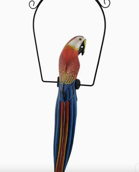Red Parrot On Perch