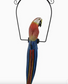 Red Parrot On Perch