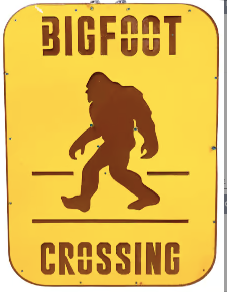Bigfoot Crossing Sign