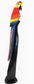 40”Large Wood Hand Carved Parrot On Stand