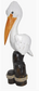 Wood Hand Carved Pelican On Post