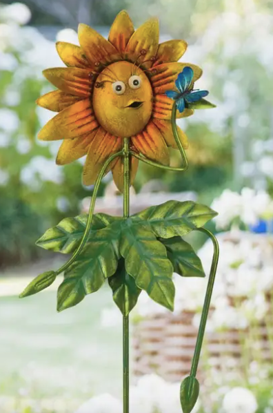 Be Jolly Rainbow Sunflower Stake