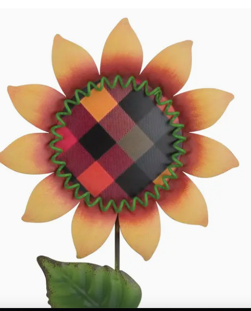 Multi Color Plaid Sunflower