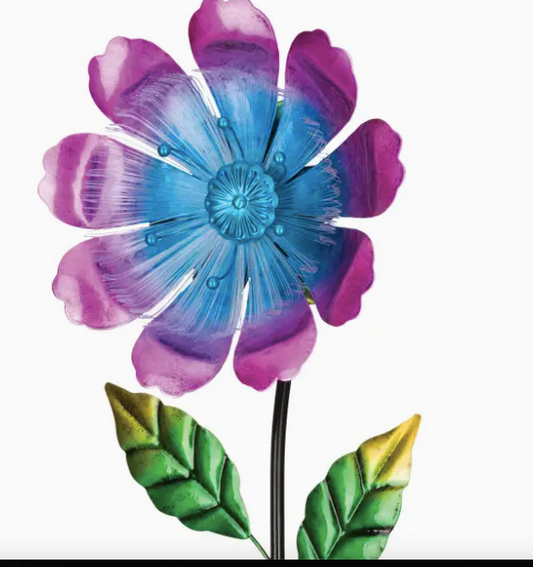 Flower Burst Solar Stake  Pink