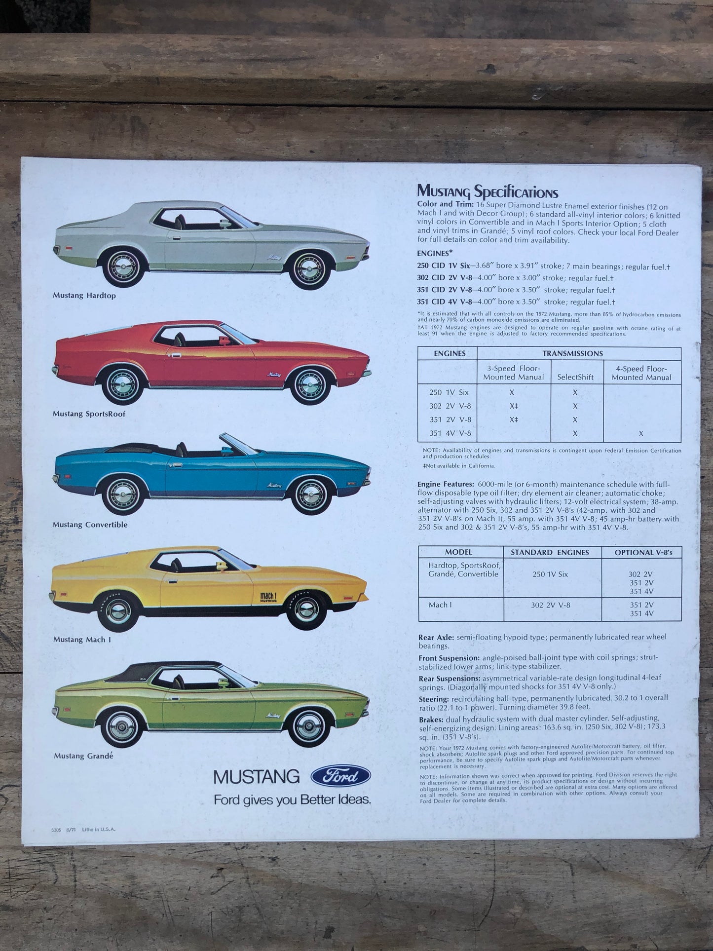 1972 Mustang Dealer Brochure