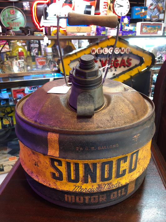 Sunoco 2-1/2 Gallon Mercury Motor Oil Can