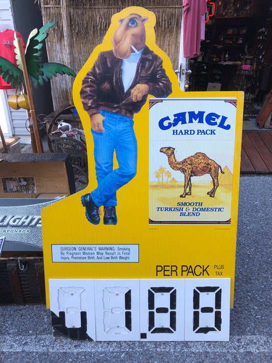 Joe Camel Corrugated Cigarette Price Sign