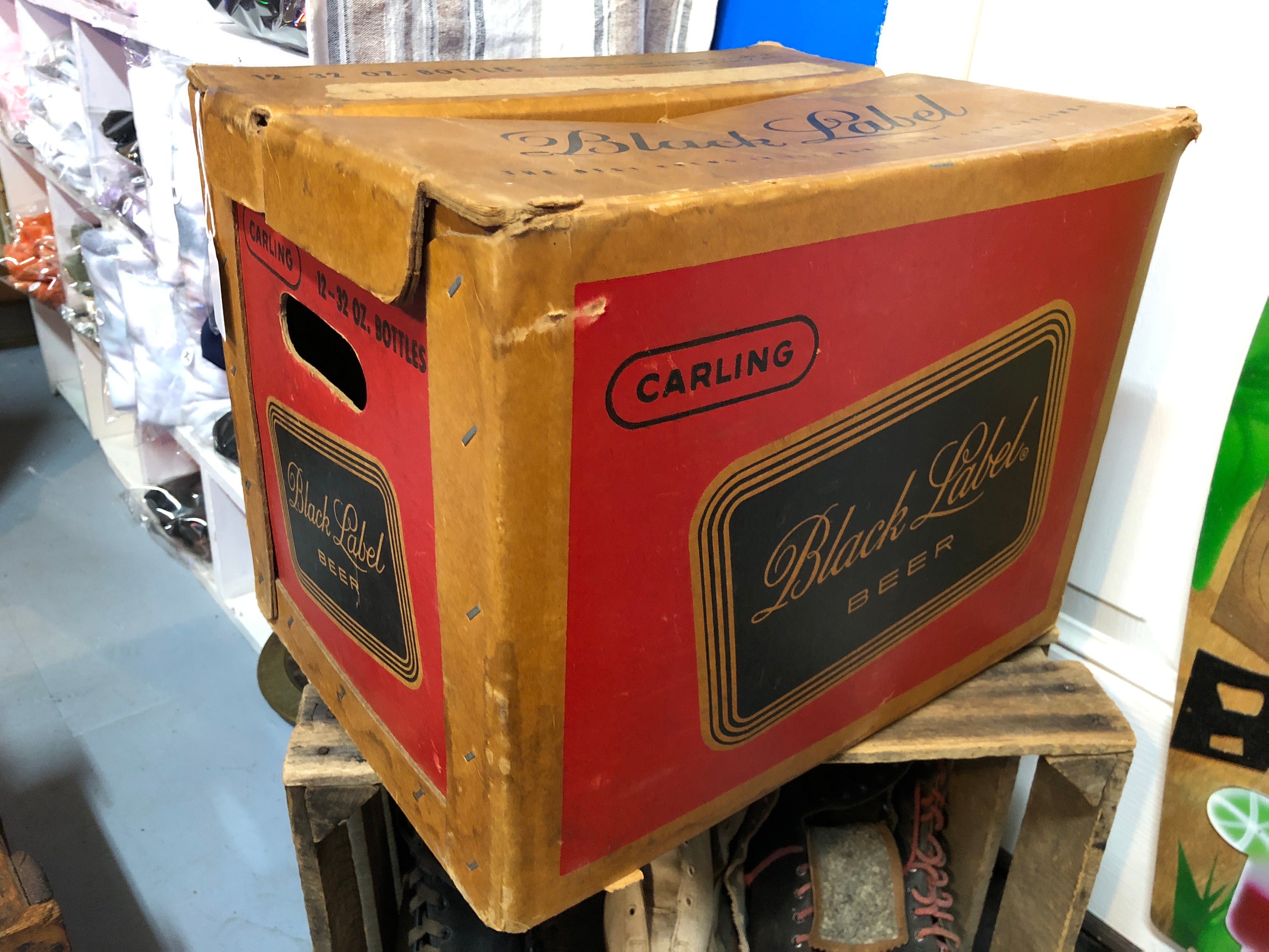 Carling Black Label Empty Beer Case AnTiki G s carling-black-label-empty-beer-case-antiki-g-s