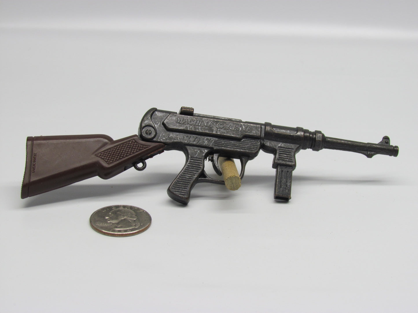 Vintage Miniature Machine Carbine Keychain Toy Cap Gun