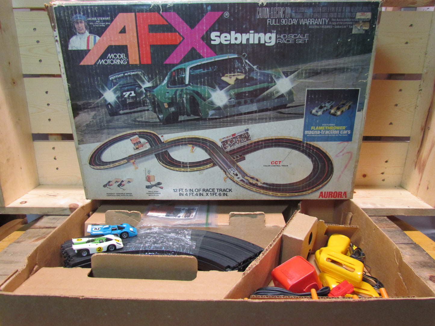 AFX Sebring Slot Car Set