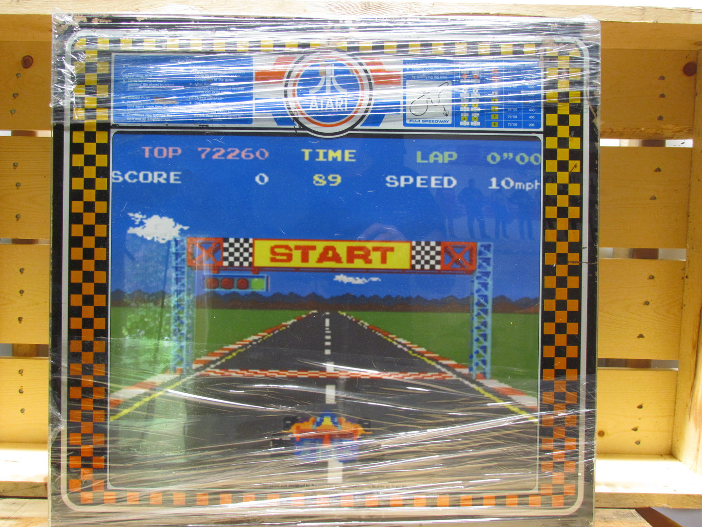 Atari Arcade Game Back Glass