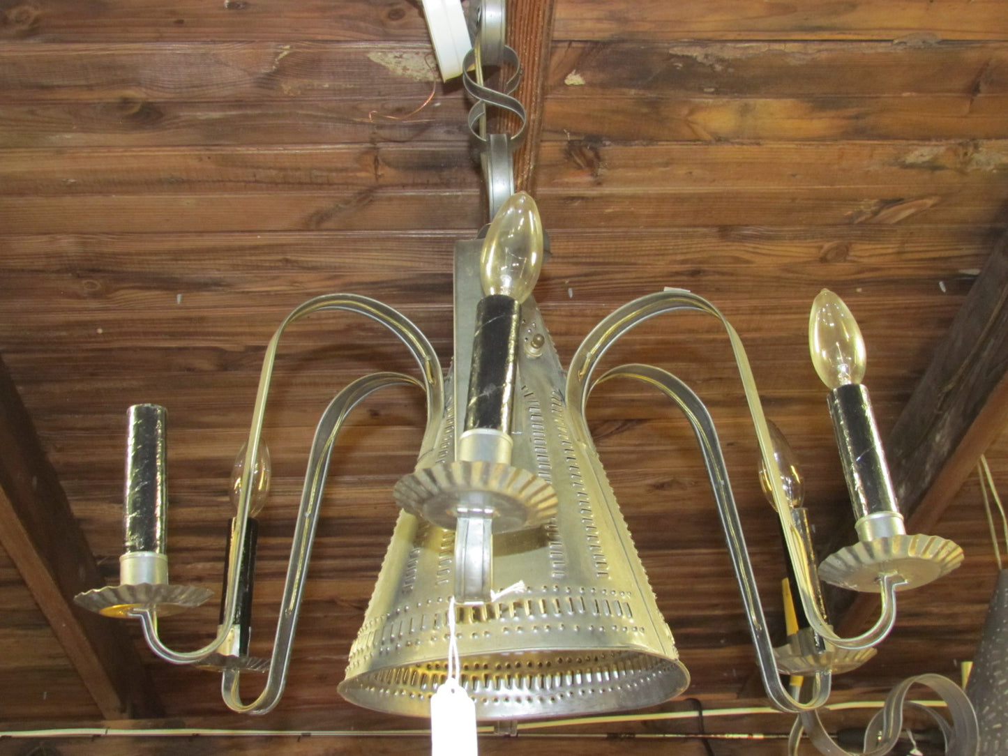 Tin Punch Chandelier