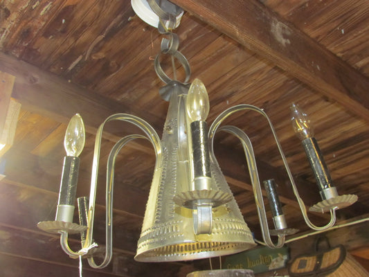 Tin Punch Chandelier